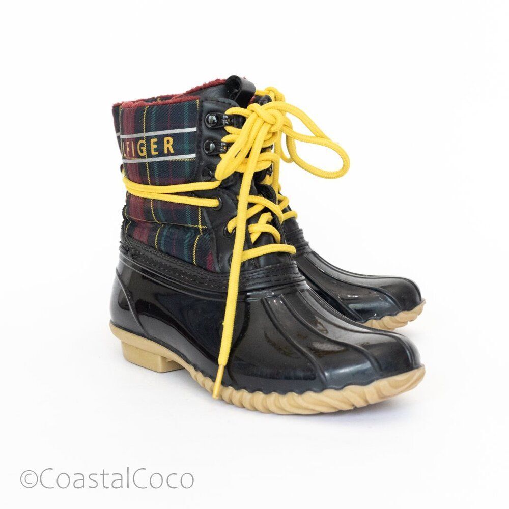 Tommy Hilfiger Hessa Duck Boots Women's 6 Waterproof Winter Warm Rain Boots